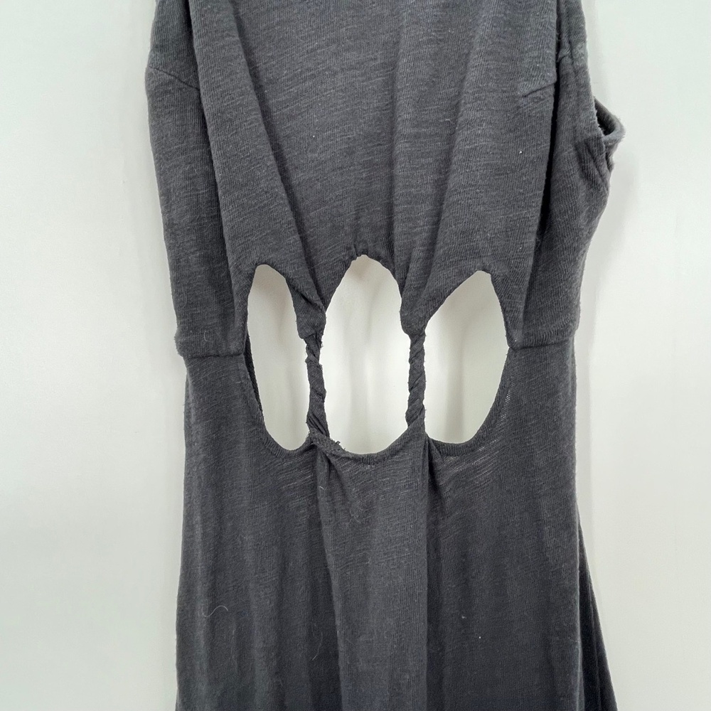 Free People Beach Women's Gray Cutout Twisted Spaghetti Strap Maxi Dress S/P - Picture 4 of 8